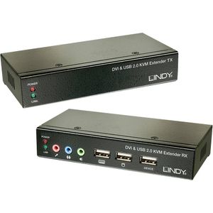 Lindy Cat.6 Classic DVI USB audio KVM extender kit, 50m