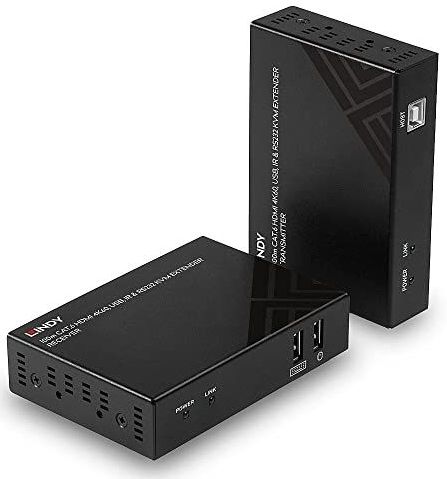 LINDY 39382 100m Cat.6 HDMI KVM Extender, 4K60, USB, IR & RS232