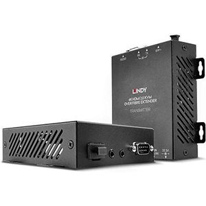 Lindy HDMI glasvezel & USB KVM Extender, KVM schakelaars, Zwart