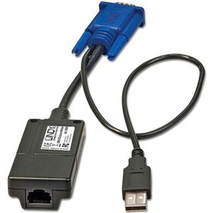 Lindy 39634 Kabel splitter/combiner Zwart, Blauw