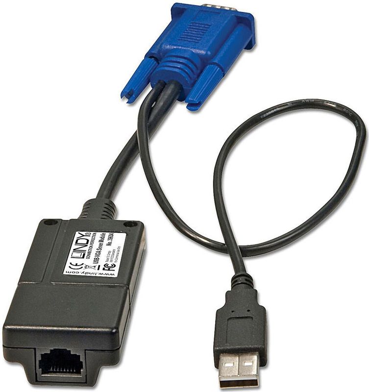 Lindy 39634 Kabel splitter/combiner Zwart, Blauw