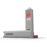Lindy 40425, Schnittstellenblockierung + Schlüssel, USB Typ-C, Pink, 5 Stück(e), 10 g