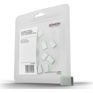 Lindy 40438 poortblokker USB Type-C Groen 10 stuk(s)