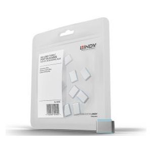 LINDY 40466 USB Typ C Port Schloss, blau, 10 Stück