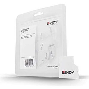 LINDY 40479 SD-poortslot Set van 10 stuks Wit Zonder sleutel