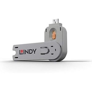 Lindy 40623 poortblokker Poortblokkeersleutel USB Type-A Oranje Acrylonitrielbutadieenstyreen (ABS) 1 stuk(s)