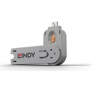 Lindy - USB Type A Port Blocker - Blokker - Zwart - Inclusief Enkele Sleutel