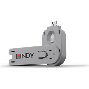 Lindy 40624 poortblokker Poortblokkeersleutel USB Type-A Wit Acrylonitrielbutadieenstyreen (ABS) 1 stuk(s)