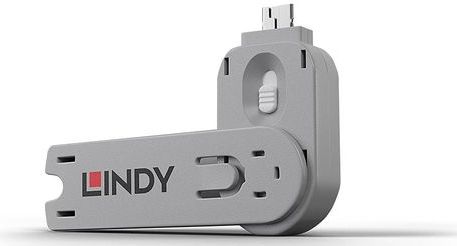 Lindy 40624 poortblokker Poortblokkeersleutel USB Type-A Wit Acrylonitrielbutadieenstyreen (ABS) 1 stuk(s)