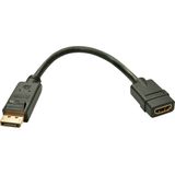 Adapter DisplayPort naar HDMI LINDY 41005 Zwart 15 cm