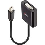 Lindy - Adapterkabel - Mini DisplayPort (M) naar DVI-D (V) - DisplayPort 1.2 - 16 cm - actief, 1920 x 1200 (WUXGA)-ondersteuning - zwart