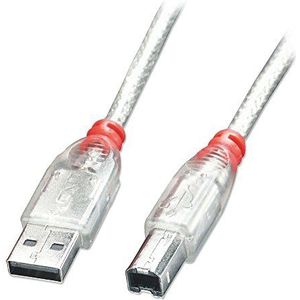 LINDY 41750 kabel 2,0 A, USB-B-stekker 20,00 cm transparant, 3 stuks
