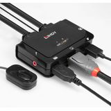 LINDY KVM-Switch - DisplayPort - Muis - Toetsenbord - 4096x2160 Pixel