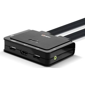 Lindy 42345 KVM-switch Rack-montage Zwart