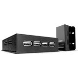 Lindy USB 2.0 Extender - 4 Poorten - 50m - Zwart