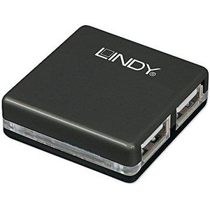 Lindy 42742 interface hub 480 Mbit/s Zwart