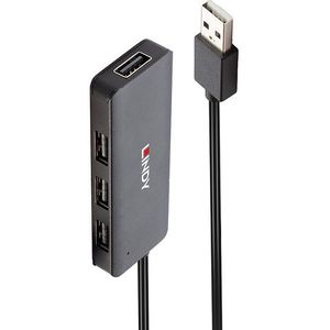 Lindy 42986 interface hub USB 2.0 480 Mbit/s Zwart