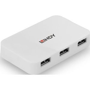 LINDY USB Hub - 4 Poorten - Wit