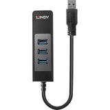 Lindy 43176 interface hub USB 3.2 Gen 1 (3.1 Gen 1) Type-A 5000 Mbit/s Zwart