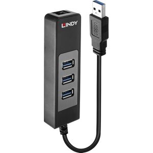 Lindy 43176 interface hub USB 3.2 Gen 1 (3.1 Gen 1) Type-A 5000 Mbit/s Zwart