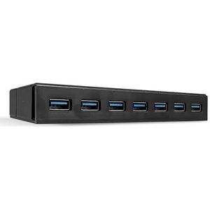 Lindy 43228 3.1 u. Ladefunktion 7 Port 3.2 Gen 1-Hub (USB 3.0) Schwarz