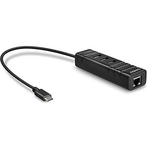 Lindy 43249 interface hub USB 3.2 Gen 1 (3.1 Gen 1) Type-C 5000 Mbit/s Zwart
