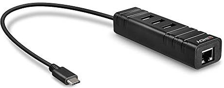 Lindy 43249 interface hub USB 3.2 Gen 1 (3.1 Gen 1) Type-C 5000 Mbit/s Zwart