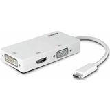 LINDY USB-C, VGA Converter [1x USB-C stekker - 1x DVI-bus 24+5-polig, HDMI-bus, VGA-bus] neu