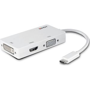 LINDY USB-C VGA Converter - Stekker USB-C - DVI - HDMI - VGA