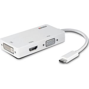 LINDY USB-C, VGA Converter [1x USB-C stekker - 1x DVI-bus 24+5-polig, HDMI-bus, VGA-bus] neu