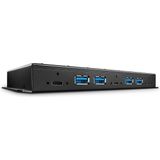 Lindy 43275 interface hub USB 3.2 Gen 2 (3.1 Gen 2) Type-A 10000 Mbit/s Zwart
