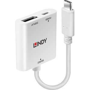 LINDY USB-C®, DisplayPort Converter [1x USB-C stekker - 1x DisplayPort bus, USB-C bus (Power Delivery)] Lindy