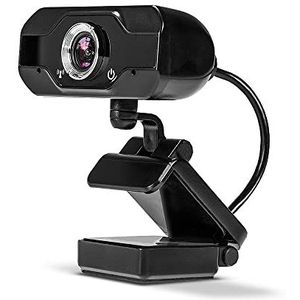 Lindy FHD 1080p webcam met microfoon Beeldhoek 110° 360 (2 Mpx), Webcam, Zwart