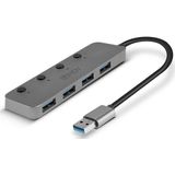 Lindy 43309 interface hub USB 3.2 Gen 1 (3.1 Gen 1) Type-A 5 Mbit/s Grijs