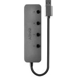 Lindy 43309 interface hub USB 3.2 Gen 1 (3.1 Gen 1) Type-A 5 Mbit/s Grijs