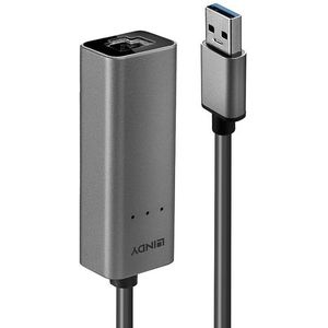Lindy - Usb 3.0 Naar Ethernet Hub - Aluminium - 0.27m Kabellengte