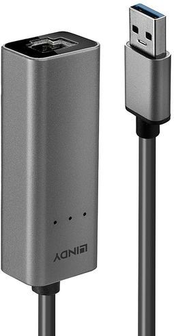 Lindy - Usb 3.0 Naar Ethernet Hub - Aluminium - 0.27m Kabellengte
