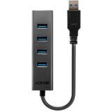 Lindy 43324 interface hub USB 3.2 Gen 1 (3.1 Gen 1) Type-A 5000 Mbit/s Zwart