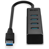 Lindy 43324 interface hub USB 3.2 Gen 1 (3.1 Gen 1) Type-A 5000 Mbit/s Zwart