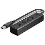 Lindy 43324 interface hub USB 3.2 Gen 1 (3.1 Gen 1) Type-A 5000 Mbit/s Zwart