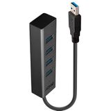 Lindy 43324 interface hub USB 3.2 Gen 1 (3.1 Gen 1) Type-A 5000 Mbit/s Zwart