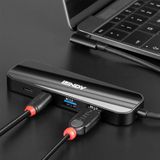 LINDY Multiport Hub - USB-C - 4 Poorten - Zwart