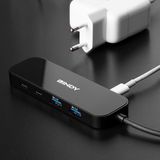 LINDY Multiport Hub - USB-C - 4 Poorten - Zwart