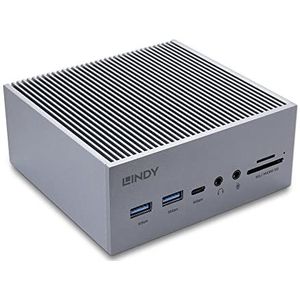 Lindy 43351 laptop dock & poortreplicator Docking USB 3.2 Gen 1 (3.1 Gen 1) Type-C Grijs