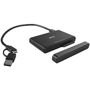 Lindy 43359 basisstation voor opslagstations USB 3.2 Gen 2 (3.1 Gen 2) Type-C Zwart