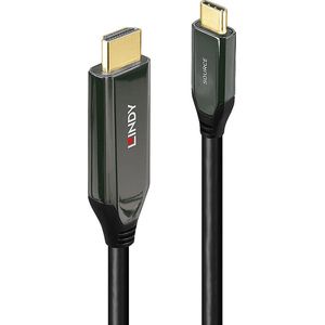LINDY 43368 HDMI-kabel USB-C Adapterkabel USB-C stekker, HDMI-A-stekker 2.00 m Zwart