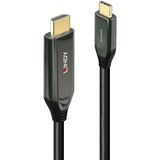 Lindy 3m USB Typ C an HDMI 8K60 Adapterkabel Zum Anschluss eines 8K HDMI Displays an den USB Port Typ C (3 m, USB Type C), Videokabel