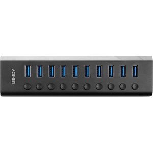 Lindy 43370 interface hub USB 3.2 Gen 1 (3.1 Gen 1) Type-B 5000 Mbit/s Zwart