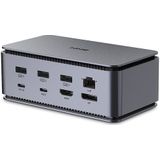 Lindy 43372 laptop dock & poortreplicator Docking USB4 Antraciet