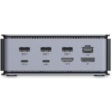 Lindy 43372 laptop dock & poortreplicator Docking USB4 Antraciet